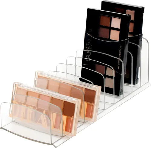 Youngever Organizador de paleta de maquillaje de plástico grande, soporte para sombra de ojos transparente, organizador de paleta de cosméticos de