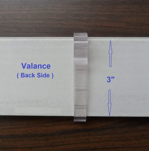 Miniatura 5 de Clips para cenefa, 6 unidades, 3 pulgadas, clip oculto, plástico transparente para persianas horizontales, soporte de retención de cenefa