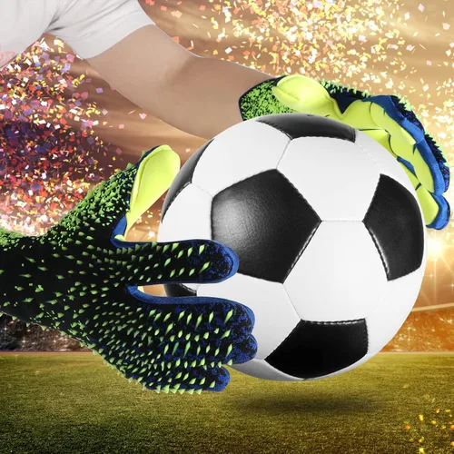 Miniatura 4 de Guantes de portero de fútbol, guantes de entrenamiento de portero, agarre fuerte, antideslizantes y transpirables para adultos y niños