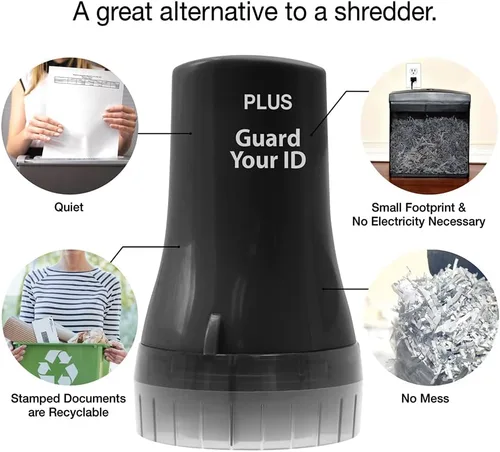 Miniatura 3 de Guard Your ID Wide Advanced Roller 2.0 - Sello de seguridad para prevención de robo de identidad, color negro