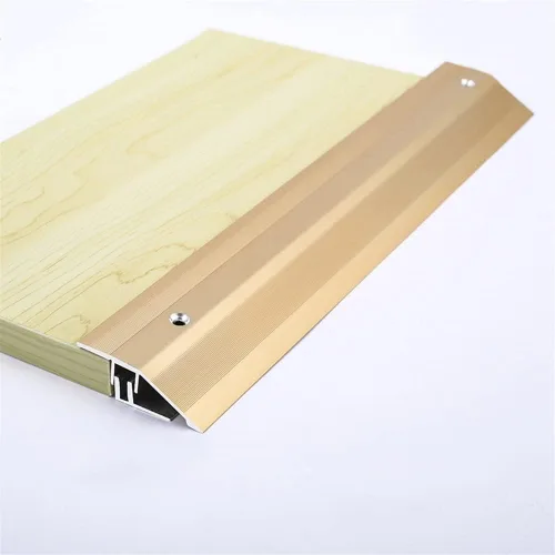 Tira de transición de suelo para suelo laminado de alfombra a borde de azulejos, reductor antideslizante con riel a presión y tornillo (color : oro