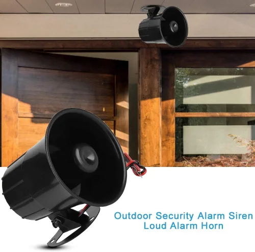 Miniatura 5 de Sirena de alarma ES-626 con altavoz de agudos de 12 V, carcasa ABS duradera, fácil instalación, versátil para fugas de gas y seguridad perimetral