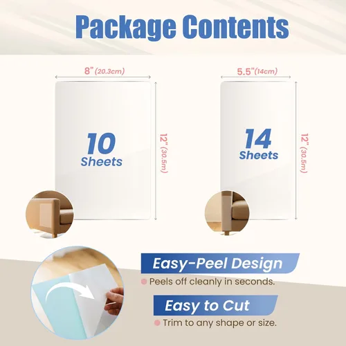 Miniatura 3 de 24 protectores de muebles de arañazos para gatos, protectores de sofá de doble cara para proteger los arañazos de las garras de los gatos, hojas