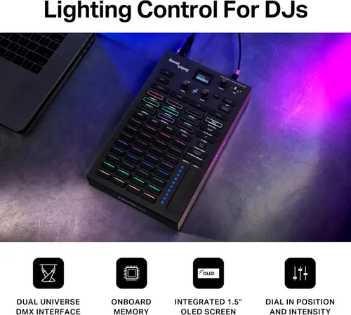 Miniatura 3 de SoundSwitch Control One - Controlador profesional de iluminación DMX para DJ con 3 meses de acceso al software SoundSwitch y soporte para luces DMX