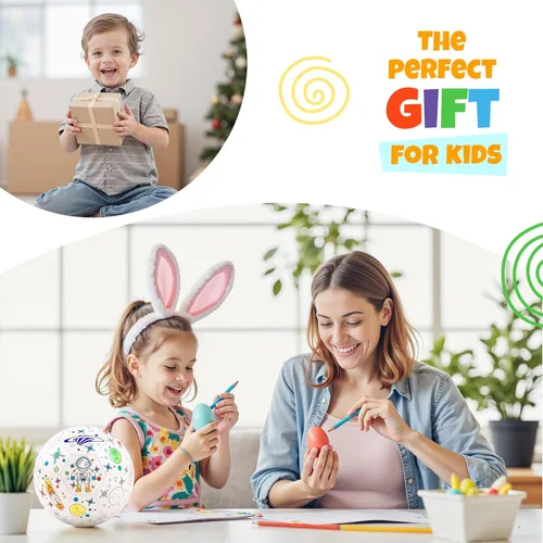 Miniatura 5 de Pinta tu propio balón de fútbol con marcadores, kits de manualidades para niños pequeños, regalos de fútbol para niños y niñas, tamaño 3, juguetes