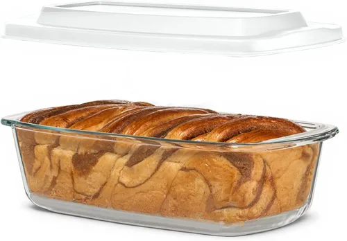 Miniatura 17 de Razab LARGE 7.6 Cups/1800 ML/1.9 Qt Glass Loaf Pan with Lids - Meatloaf Pan BPA free Airtight Lids Grip Handle Easy Carry, Microwave and Oven Safe