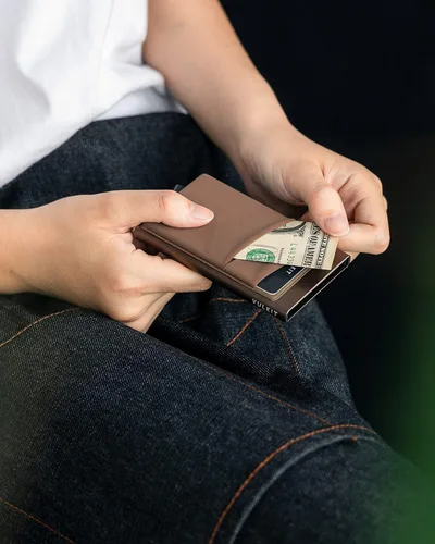 Miniatura 54 de VULKIT Card Holder with Money Pocket Pop Up Wallet RFID Blocking Slim Metal Bank Card Case Holds 5 Cards and Notes