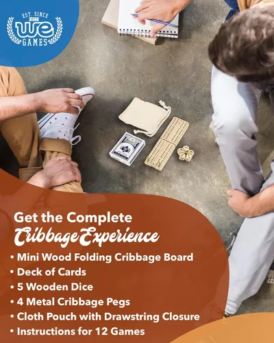 Miniatura 4 de WE Games Juego de mesa de cuna, tablero de cuna de viaje con ranura de almacenamiento y bolsa con cordón para almacenamiento de tarjetas, tablero