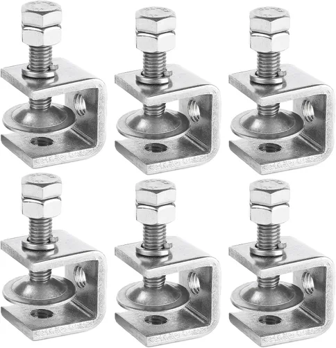 Paquete de 6 abrazaderas C de acero inoxidable 304 de 0.8 pulgadas para carpintería y montaje de soldadura, adecuadas para uso doméstico y