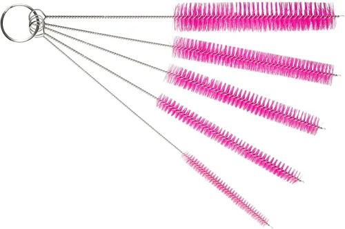 Miniatura 7 de Juego de cepillos de limpieza de tubos de 10 pulgadas, paquete de 10 cepillos de paja de nailon extralargos con asas flexibles para botellas, Negro