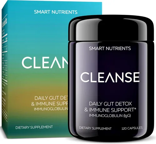 CLEANSE | Calostro sin lácteos IgG | 50.5% IgG Potente apoyo inmunológico concentrado | Desintoxicación diaria de la salud intestinal, energía,