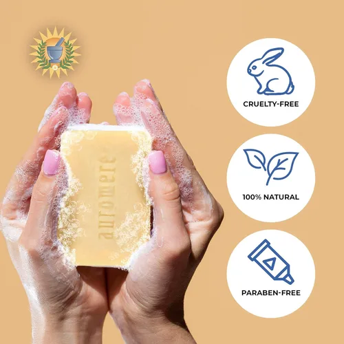 Miniatura 5 de Auromere Paquete variado de jabón ayurvédico, 3 barras de jabón natural de 2.75 onzas, jabón vegano hecho a mano con hierbas ayurvédicas y neem