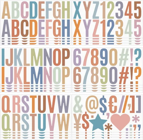 Miniatura 11 de Juego de 400 calcomanías de letras negras, 24 hojas grandes de 2.5 pulgadas, autoadhesivas, kit de alfabeto, impermeable, para tablones de anuncios