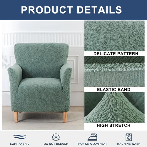 Miniatura 73 de HAOYONG - Funda elástica de terciopelo para silla de banquete, fundas para sillas de 1 pieza, fundas para sillones de sofá, funda suave para sillón