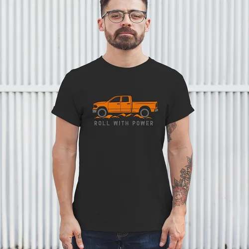 Miniatura 188 de Tee Hunt Camisetas gráficas y camisetas sin mangas para hombre Roll with Power Pickup Truck