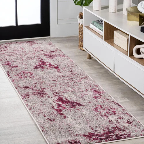 Miniatura 12 de JONATHAN Y CTP103A-3 Alfombra contemporánea POP moderna abstracta vintage desvanecida para interiores, estilo bohemio, fácil de limpiar, alto Azul