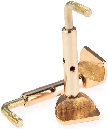 Miniatura 3 de Par de 4/4, tamaño 3/4 para violín chinrest mentón abrazadera tornillo oro desmontable