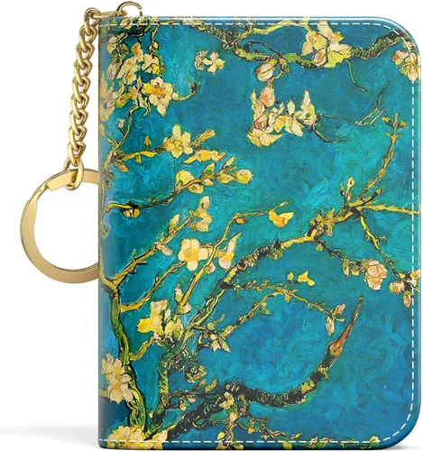 Miniatura 27 de Aiawoxc - Tarjetero para Tarjetas de Crédito para Mujer, Pequeño Organizador de Tarjetas de Negocios de Cuero Delgado con RFID, Cremallera