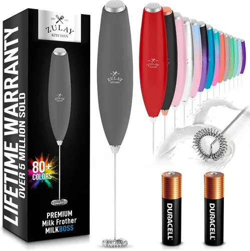 Miniatura 50 de Zulay Kitchen - Batidor eléctrico de mano para café, lattes, capuchinos, matcha y chocolate caliente, mezclador portátil para bebidas, accesorio