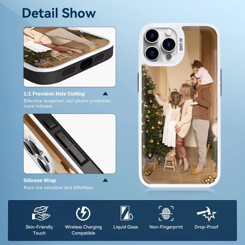 Miniatura 4 de Fundas de teléfono personalizadas para iPhone 16 15 14 13 12 11 Pro/Max/Plus/XR/XS/X, crea tu propia funda con foto - Funda personalizada para 1 Foto