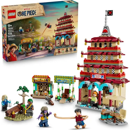 LEGO UN PEZZO Batalla en el Parque Arlong Bloques de Construcción - Juego de Construcción de Simulación para Niños y Niñas, Edades 9+ - 5 Figuras de