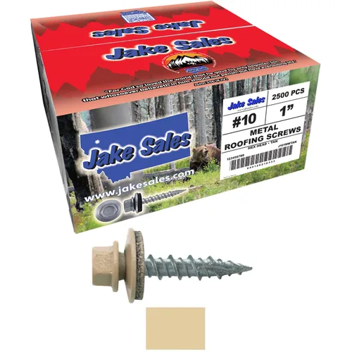 Miniatura 64 de Tornillos para techo de metal: (250) 10 x 1 sin pintura galvanizados con cabeza hexagonal para techo de chapa. Tornillos autoiniciados de metal