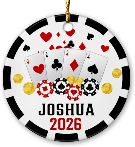 Miniatura 10 de Adorno de Navidad de bádminton 2024, adorno personalizado de jugador de bádminton con nombre y año, regalo personalizado de recuerdo de cerámica