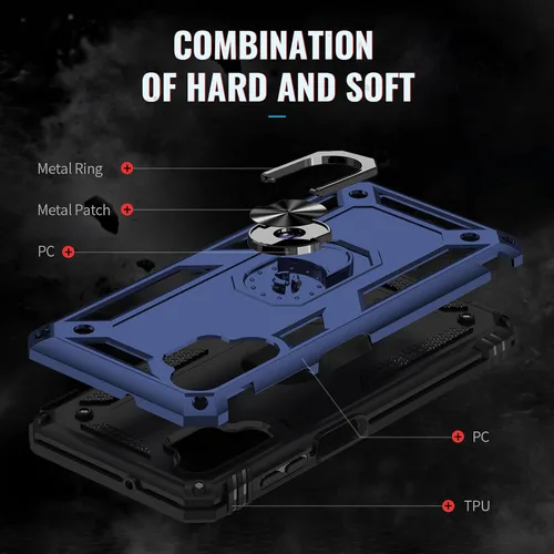 Miniatura 4 de Funda para Galaxy A13 LTE 4G, (no para 5G) con protector de pantalla, [grado militar] de 16 pies, con función de atril magnético, funda protectora