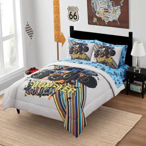 Miniatura 15 de Juego de ropa de cama para niños en una bolsa para niños y niñas, juego de sábanas impresas y edredón, individual, Waterbury Marble Mármol Waterbury
