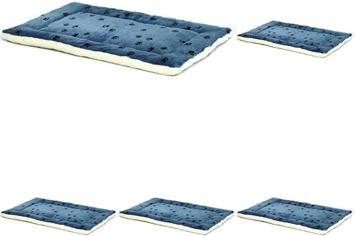 Miniatura 5 de Cama reversible para mascota, diseño en lana para perro o gato , 24 - pulgadas, Azul