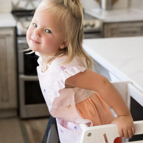 Miniatura 4 de Tiny Twinkle Babero a Prueba de Manchas para Niñas Babero Impermeable para Niños Pequeños para Comer Delantal para Bebé para Alimentación