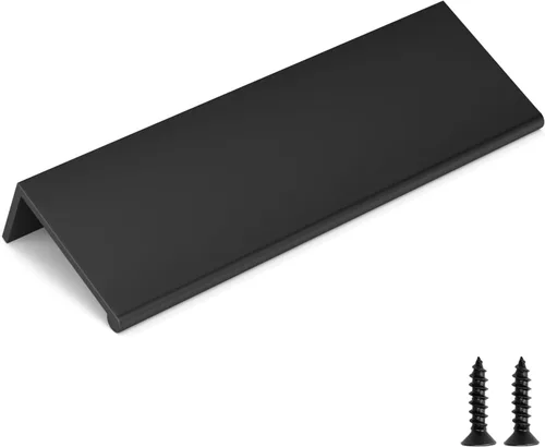 Miniatura 21 de Goldenwarm - Paquete de 10 tiradores negros de 2-1/2 pulgadas con borde de dedo, tiradores para cajones de cocina, color negro mate, manijas
