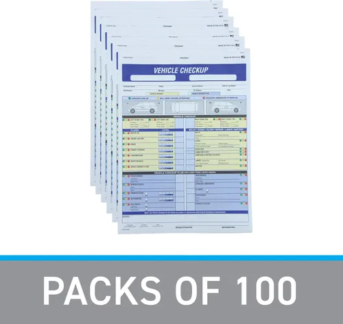 Miniatura 6 de SSWBasics Formulario de inspección de vehículos de 17/27 puntos, 8 1/2 pulgadas de alto x 11 pulgadas de ancho, paquete de 100