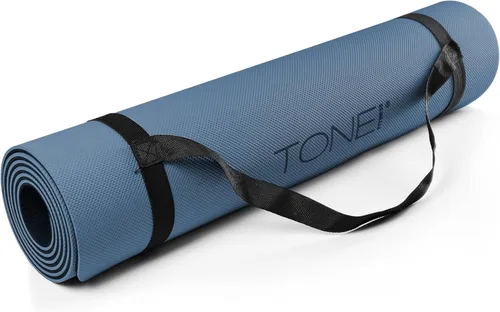 Miniatura 2 de TONE Fitness Esterilla de yoga antideslizante de 1/4 pulgadas de grosor para ejercicios y pilates para entrenamientos en casa con correa