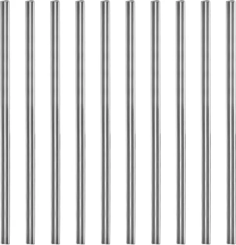 uxcell 16 popotes de metal reutilizables, 8.5 pulgadas, con forma de corazón, popote de acero inoxidable para beber batido, bebidas frías, bebidas