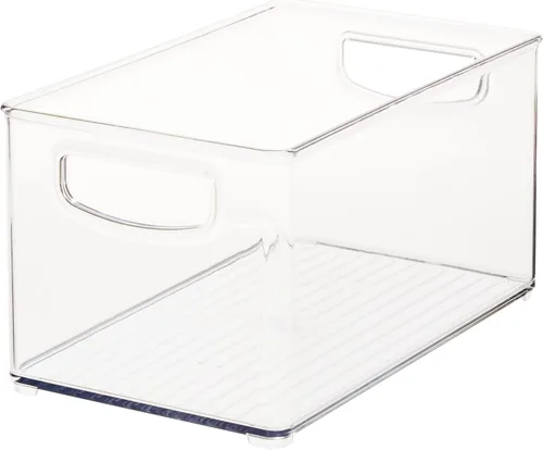 Miniatura 9 de iDesign - Contenedor apilable de plástico transparente, organizadores de cocina y almacenamiento para refrigerador y despensa Organizadores