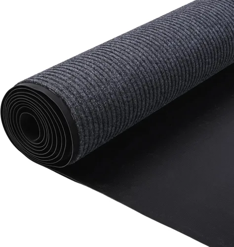 Miniatura 10 de Tapete de pasillo para exteriores de 3 x 16.4 pies, alfombra de pasillo de doble rayas, antideslizante, alfombra comercial para entrada