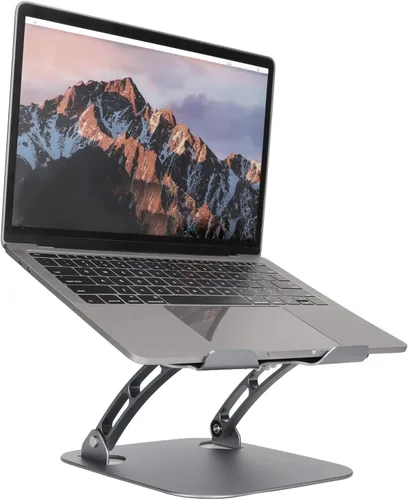Miniatura 8 de ciciglow Soporte para portátil de doble ventilador, soporte de enfriamiento de aleación de aluminio, soporte plegable portátil para portátil de 10 a