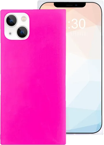 Miniatura 11 de Compatible con Neon Phone Rectangle iPhone 14 Funda para mujer, diseño de lujo de fluorescencia brillante, flexible, suave, delgada, de gel de goma