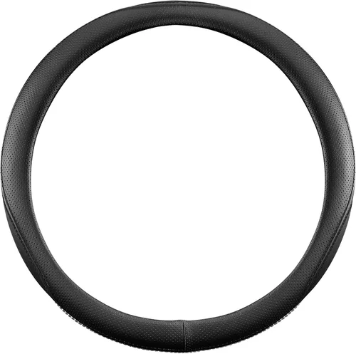 Funda universal para volante, de 15 pulgadas, protector de volante de piel sintética antideslizante, transpirable y compatible con calefacción, para