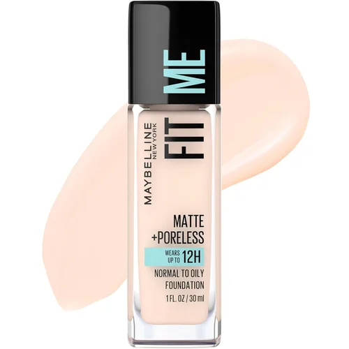 Miniatura 17 de Maybelline New York Fit Me Matte + Poreless Base Líquida, Formato de Bolsa, 220 Natural Beige, 1.3 onzas 220 Beige natural