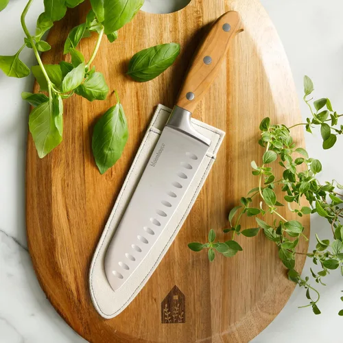 Miniatura 2 de Bloomhouse - Dos veces ganador de los Favoritos de Oprah - Cuchillo Santoku de 7 pulgadas – Hoja de acero inoxidable alemán con mango forjado