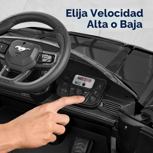 Miniatura 7 de Best Choice Products Auto Eléctrico de Paseo de 12V para Niños con Licencia Oficial de Ford Mustang con Control Parental, Luces LED, 2 Velocidades