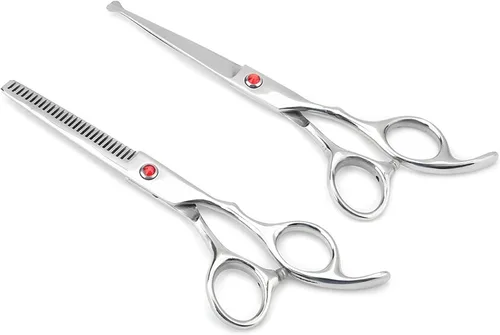 Miniatura 8 de Tijeras de peluquería, Tijeras de adelgazamiento de corte Conjunto de tijeras texturizantes para el cabello Salón de la Familia de Diente Plano
