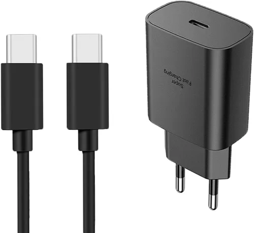 25 W europeo USB tipo C cargador súper rápido Europa adaptador de viaje bloque de enchufe para Samsung Galaxy S26 S25 S24 S23 S22 S21 Ultra Plus A25