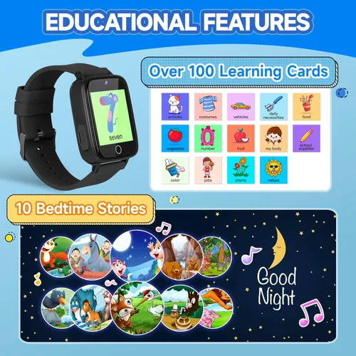 Miniatura 6 de ZUODUN Reloj para Niños Juguetes para Niños con 26 Juegos, Reloj Inteligente con Cámara para Niños de 4 a 12 Años, Pantalla Táctil, Podómetro