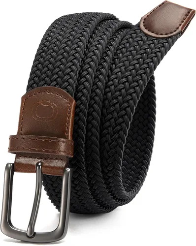 Miniatura 26 de CHAOREN Cinturón para hombre, cinturón de golf trenzado elástico para hombres de 1 3/8 pulgadas, regalo para pantalones de golf, pantalones cortos
