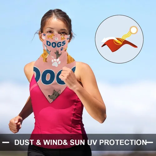 Miniatura 5 de Bufanda triangular reutilizable con cinta elástica para las orejas, protección solar UV