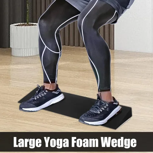 Miniatura 7 de Cuña en cuñas para sentadillas grandes de espuma de yoga, bloque de cuña para sentadillas profundas y estiramiento de pies, tabla inclinada