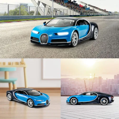 Miniatura 7 de RASTAR RC Bugatti Chiron Coche De Control Remoto, 1/14 Bugatti Chiron RC Car - Azul